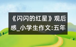 《閃閃的紅星》觀后感_小學(xué)生作文:五年級