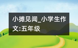 小攤見聞_小學生作文:五年級