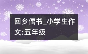 回鄉(xiāng)偶書_小學(xué)生作文:五年級