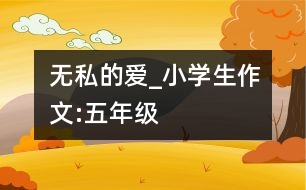 無私的愛_小學(xué)生作文:五年級(jí)