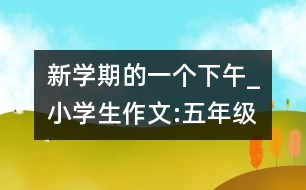 新學(xué)期的一個(gè)下午_小學(xué)生作文:五年級(jí)