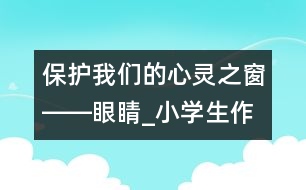 保護(hù)我們的心靈之窗――眼睛_小學(xué)生作文:五年級