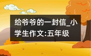 給爺爺?shù)囊环庑臺小學(xué)生作文:五年級