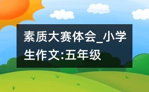 素質(zhì)大賽體會(huì)_小學(xué)生作文:五年級