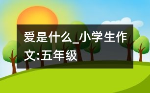 愛是什么_小學(xué)生作文:五年級(jí)