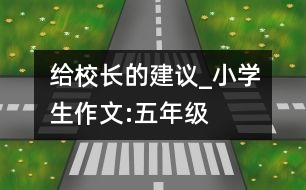 給校長的建議_小學(xué)生作文:五年級