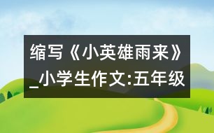 縮寫《小英雄雨來》_小學生作文:五年級