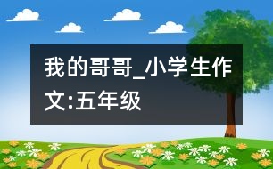 我的哥哥_小學(xué)生作文:五年級