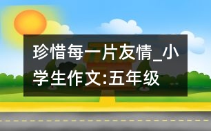 珍惜每一片友情_小學(xué)生作文:五年級