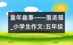 童年趣事――落湯貓_小學(xué)生作文:五年級