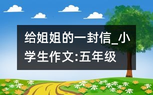 給姐姐的一封信_小學(xué)生作文:五年級