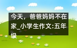 今天，爸爸媽媽不在家_小學(xué)生作文:五年級(jí)