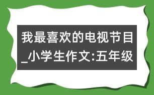 我最喜歡的電視節(jié)目_小學(xué)生作文:五年級(jí)