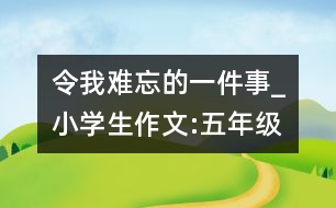 令我難忘的一件事_小學(xué)生作文:五年級(jí)