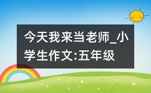 今天我來當老師_小學生作文:五年級