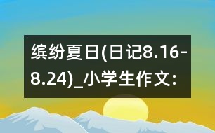 繽紛夏日(日記8.16-8.24)_小學(xué)生作文:五年級(jí)