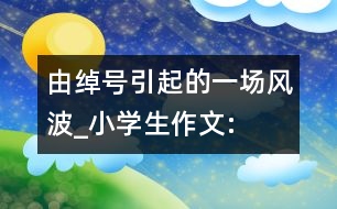 由“綽號(hào)”引起的一場(chǎng)風(fēng)波_小學(xué)生作文:四年級(jí)