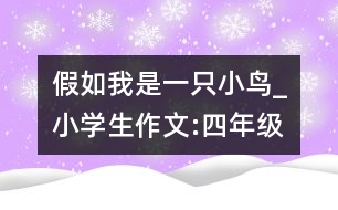 假如我是一只小鳥_小學生作文:四年級