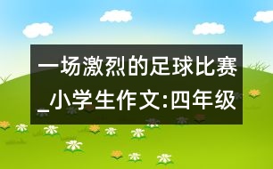 一場(chǎng)激烈的足球比賽_小學(xué)生作文:四年級(jí)