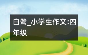 白鷺_小學(xué)生作文:四年級