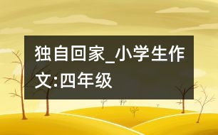 獨自回家_小學生作文:四年級