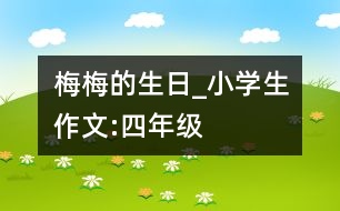 梅梅的生日_小學(xué)生作文:四年級