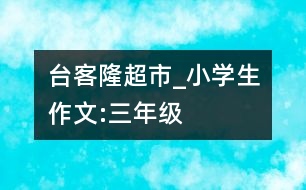 臺客隆超市_小學生作文:三年級