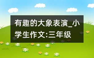 有趣的大象表演_小學(xué)生作文:三年級(jí)