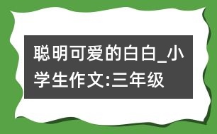 聰明可愛的“白白”_小學(xué)生作文:三年級