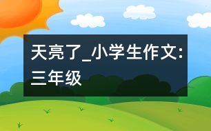 天亮了_小學(xué)生作文:三年級