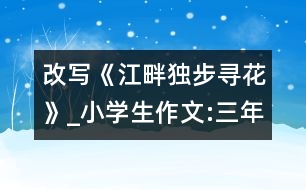 改寫《江畔獨(dú)步尋花》_小學(xué)生作文:三年級