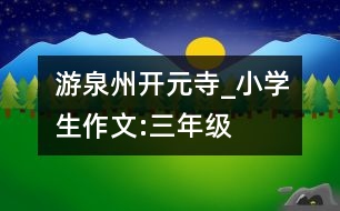 游泉州開元寺_小學(xué)生作文:三年級(jí)