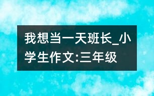 我想當(dāng)一天班長_小學(xué)生作文:三年級