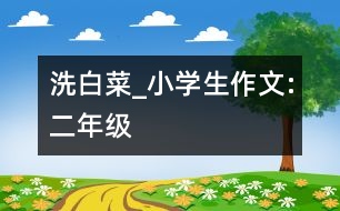 洗白菜_小學(xué)生作文:二年級