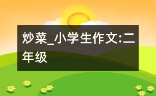 炒菜_小學生作文:二年級