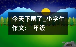 今天下雨了_小學(xué)生作文:二年級(jí)