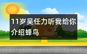 11歲吳任力：聽(tīng)我給你介紹蜂鳥(niǎo)