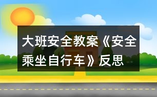 大班安全教案《安全乘坐自行車》反思