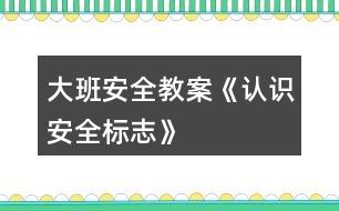 大班安全教案《認識安全標志》