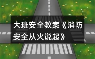 大班安全教案《消防安全從“火”說(shuō)起》反思