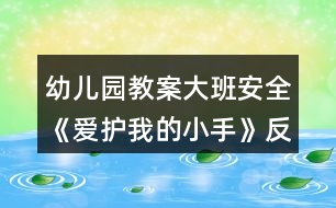 幼兒園教案大班安全《愛護(hù)我的小手》反思