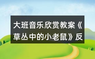 大班音樂欣賞教案《草叢中的小老鼠》反思