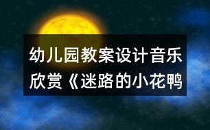 幼兒園教案設(shè)計音樂欣賞《迷路的小花鴨》反思