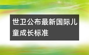 世衛(wèi)公布最新國(guó)際兒童成長(zhǎng)標(biāo)準(zhǔn)