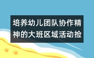 培養(yǎng)幼兒團(tuán)隊(duì)協(xié)作精神的大班區(qū)域活動：撿 樹 葉