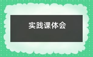 實(shí)踐課體會(huì)