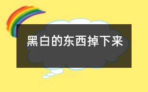 黑白的東西掉下來(lái)