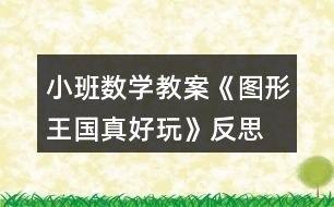 小班數(shù)學(xué)教案《圖形王國(guó)真好玩》反思