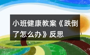 小班健康教案《跌倒了怎么辦》反思