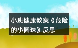 小班健康教案《危險(xiǎn)的小圓珠》反思